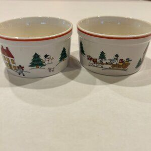 Jamestown China The Joy of Christmas Bowls - 2 Bowls